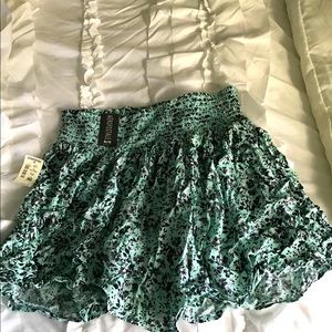 Aeropostale Aquamarine Floral Twirl Mini Skirt